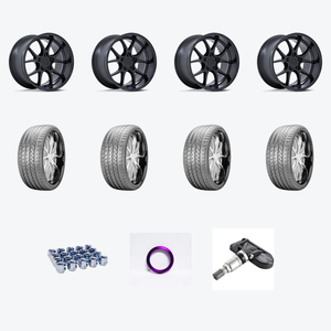 Rotiform 207 5x114.3 19x9.5 +38 MATTE BLACK + Lexani LX-TWENTY 285/30R20 — 2021 Ford Mustang GT Wheel & Tire Package