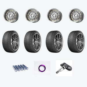 Aodhan DS03 5x114.3 18x9.5 +30 Vacuum Chrome w/Gold Rivets + Yokohama YOK Advan Apex 245/35R19/4 — 2021 Nissan Altima SV Wheel & Tire Package
