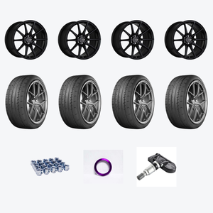 Enkei TS10 5x114.3 18x8.5+50 Black + Yokohama YOK Advan Apex 245/40R18/4 — 2021 Subaru WRX Wheel & Tire Package