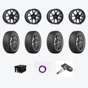 Rotiform RC199 KPR 5X112 20x10.5 +35 SATIN BLACK + Yokohama YOK Advan Sport A/S+ 265/35R20/4 — 2021 Audi S4 Prestige Wheel & Tire Package