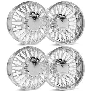 AXE WHEELS AF16 Dually 10x285.75 24x8.25 Fully Polished