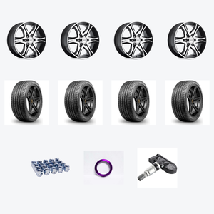 American Racing AR893 MAINLINE 5x114.3 20x8.5 +35 GLOSS BLACK MACHINED + Continental ProContact RX 255/40R19 96W - 15572490000 — 2021 Ford Mustang GT Wheel & Tire Package