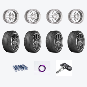 Enkei RPF1 5x114.3 18x9.5+45 Silver + Yokohama YOK Advan Apex 245/40R18/4 — 2021 Hyundai Elantra Limited Wheel & Tire Package