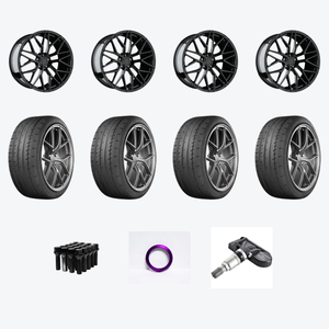 Avant Garde Wheels M520R 5X112 19x8.5 +35 Gloss Black + Yokohama YOK Advan Apex 255/35R19/4 — 2021 Audi S4 Prestige Wheel & Tire Package