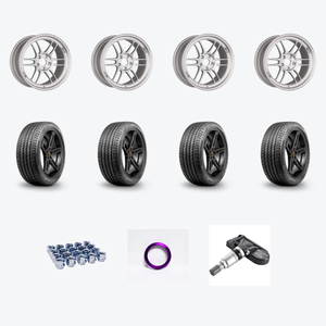 Enkei RPF1 5x114.3 18x9+35 Silver + Continental CON ProContact RX 235/40R18 — 2021 Toyota Camry Hybrid LE Wheel & Tire Package