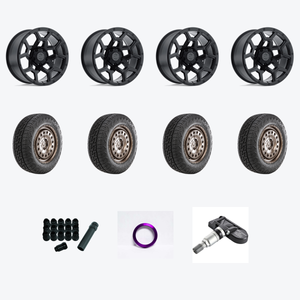 Black Rhino OVERLAND 5X120 17X8 +35 MATTE BLACK + Nitto NIT Nomad Grappler 265/70R17 — 2021 Honda Ridgeline Sport Wheel & Tire Package