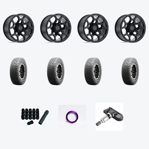 Black Rhino OVERLAND 5X120 17X8 +35 MATTE BLACK + Falken FAL Rubitrek A/T 265/70R17 115T — 2021 Honda Ridgeline Sport Wheel & Tire Package