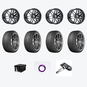 Forgestar F14 18x8.5 +35 Front / 18x9.5 +35 Rear + Yokohama YOK Advan Apex 265/35R19/4 — 2021 Toyota GR Supra Staggered Wheel & Tire Package