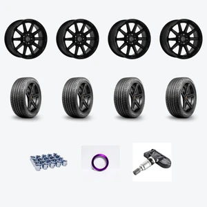 Enkei Adventurer 5x100 18x8+35 Matte Black + Continental CON ProContact RX 235/40R18 — 2021 Toyota Corolla L Wheel & Tire Package