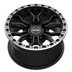Dropstars Trail Series 608MSB 6x135 17x9 +0 Machined W/satin Black Ring