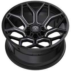 Edge Off Road 302BM 6x135 / 6x139.7 20x10 -19 Gloss Black W/milled Accents