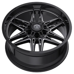 Edge Off Road 303BM 6x135 / 6x139.7 22x12 -44 Gloss Black W/milled Accents