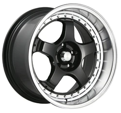 Konig 97B SSM 5x100 18x9 +42 Gloss Black With Machined Lip