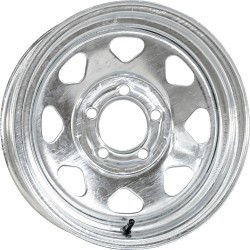 Pacer Trailer 28GA Galvanized Spoke Trailer 8x165.1 16x6 +0 Galvanized