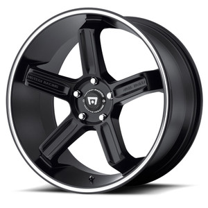 Motegi MR122 5x108 18x8 +35 Satin Black W/ Machined Stripe