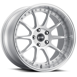 ESR Wheels CS12 5x120 18x8.5 +35 Hyper Silver Machine Lip