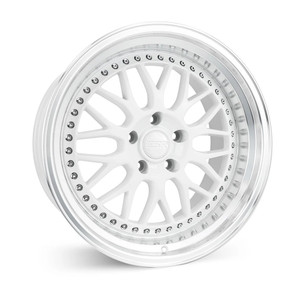 ESR Wheels SR01 5x112 19x9.5 +35 Gloss White Machine Lip