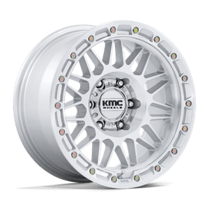 KMC ATTACK 8x170 18x9 +18 Gloss Silver W/ Machined Face