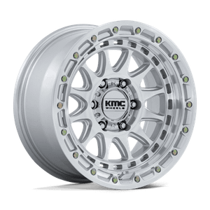 KMC CRUX 8x180 18x9 +18 Gloss Silver W/ Machined Face