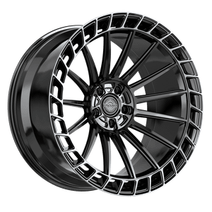 Arvano AVX-101 5x112 20x9 +32 Gloss Black Center & Diamond Cut Ring With Dark Tint