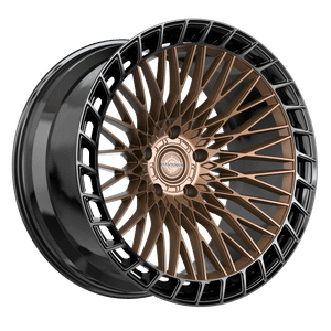 Arvano AVX-102 Blank 22x10.5 +20 Gloss Brushed Bronze & Gloss Black Ring