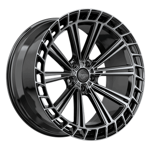 Arvano AVX-103 Blank 24x9 +15 Black & Diamond Cut Center With Dark Tint