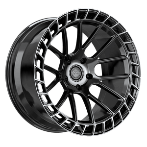 Arvano AVX-104 Blank 21x10.5 +20 Gloss Black Center & Diamond Cut Ring With Dark Tint