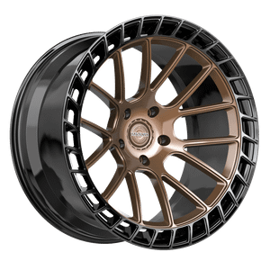 Arvano AVX-104 Blank 20x11 +20 Gloss Brushed Bronze & Gloss Black Ring