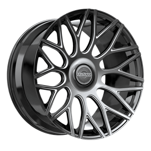 Arvano AXL-1 5x112 / 5x114.3 20x9 +32 Gloss Black & Milled