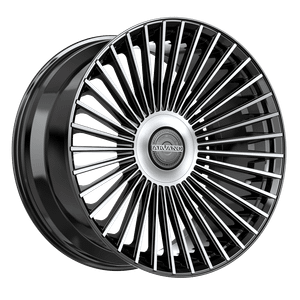 Arvano AXL-2 5x112 / 5x114.3 22x9 +32 Gloss Black & Brushed
