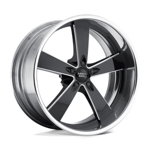 American Racing Vintage BURNOUT 5x114.3 17x7 +19 Black Milled W/ Polish Barrel