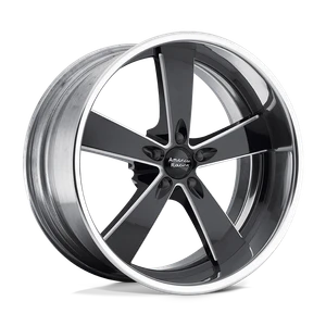 American Racing Vintage BURNOUT 5x120.65 17x8 +0 Black Milled W/ Polish Barrel