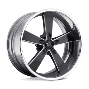 American Racing Vintage BURNOUT 5x114.3 17x8 +0 Black Milled W/ Polish Barrel