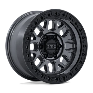 KMC GRS 6x120 18x8.5 +0 Gloss Gunmetal W/ Gloss Black