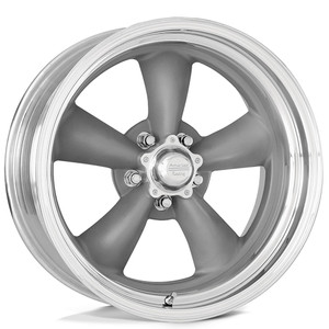 American Racing Vintage CLASSIC TORQ THRUST II 5x114.3 18x11 +44 Torq Thrust Gray W/ Polish Lip