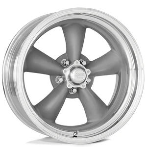 American Racing Vintage CLASSIC TORQ THRUST II 5x120.65 18x7 +13 Torq Thrust Gray W/ Polish Lip