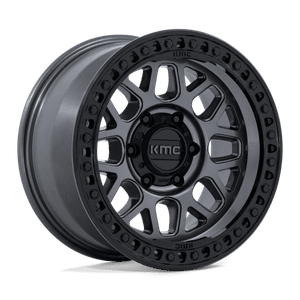 KMC GRS 5x127 17x9 +0 Gloss Gunmetal W/ Gloss Black