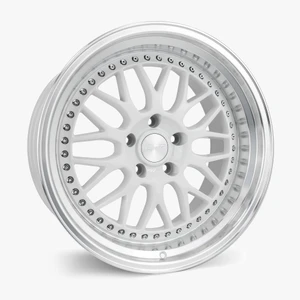 ESR Wheels SR01 5x120.6 18x9.5 +35 Gloss White Machine Lip