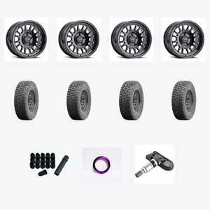Method Race Wheels 318B 6X135 17x8.5 +0 GLOSS BLACK + Falken FAL Wildpeak R/T01 35X12.50R18/12 — 2021 Ford F-150 XL Wheel & Tire Package