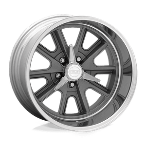 American Racing Vintage SHELBY COBRA 5x114.3 18x9.5 -6 Two-pc Mag Gray Polish Barrel