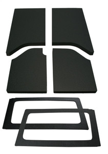 DEI DEI 11-18 Jeep Wrangler JK 2-Door Boom Mat Complete Headliner Kit - 6 Piece - Black - 50285