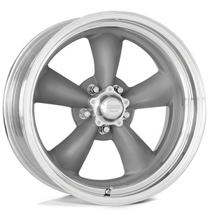American Racing Vintage CLASSIC TORQ THRUST II 5x114.3 18x10 +32 Torq Thrust Gray W/ Polish Lip
