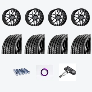 Aodhan AFF2 5x114.3 19x9.5+35 Matte Black + Lexani LX-TWENTY 235/35R19 — 2021 Nissan Altima SV Wheel & Tire Package