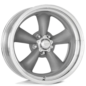 American Racing Vintage CLASSIC TORQ THRUST II 5x114.3 18x8 +32 Torq Thrust Gray W/ Polish Lip