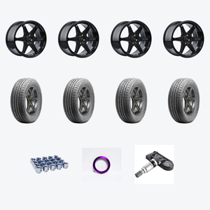 Enkei T6R 5x120 18x9.5+45 Gloss Black + Continental CON ContiProContact AO FR 245/40R18 — 2021 Honda Civic Type R Limited Edition Wheel & Tire Package