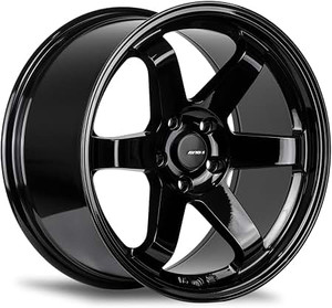 Aodhan DS07 5x114.3 18x8.5 +35 Gloss Black W /machined Lip