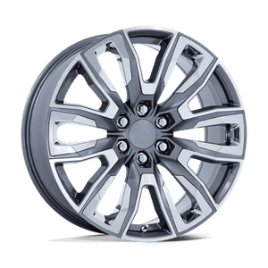 Performance Replicas PR225 6x139.7 24x10 +31 Gloss Gunmetal Mach W/ Chr Acc