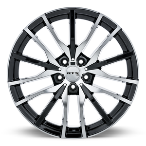 RTX Passau 5x112 20x9 +30 Gloss Black Machined Face