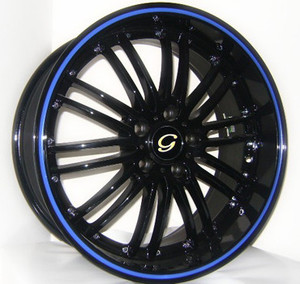 G - LINE ALLOYS G820 108 18x8 +38 Blue / Black