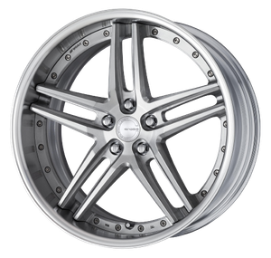 Work Gnosis Gr205 5x112 19x9.5+30 W Disk Brush Silver Clear